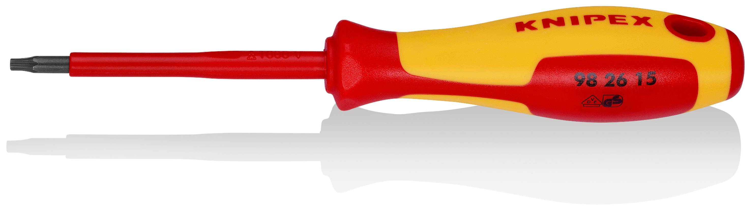 Knipex Knipex-Werk VDE Sechsrund-Schraubendreher Größe (Schraubendreher) T 15 Klingenlänge: 80 mm DIN EN 60900 1 St.