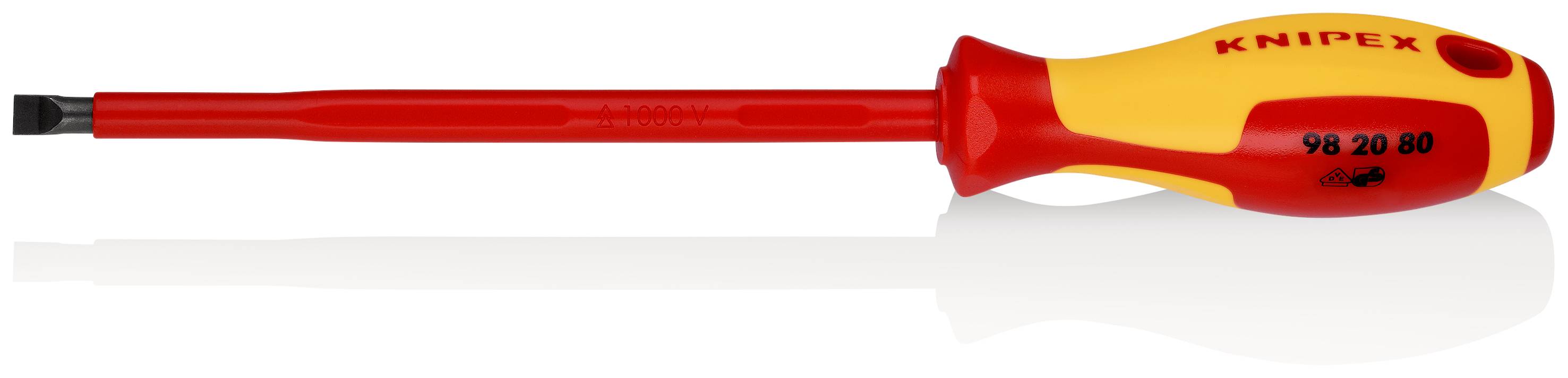 Knipex VDE VDE Schlitz-Schraubendreher Klingenbreite: 8 mm Klingenlänge: 175 mm DIN EN 60900