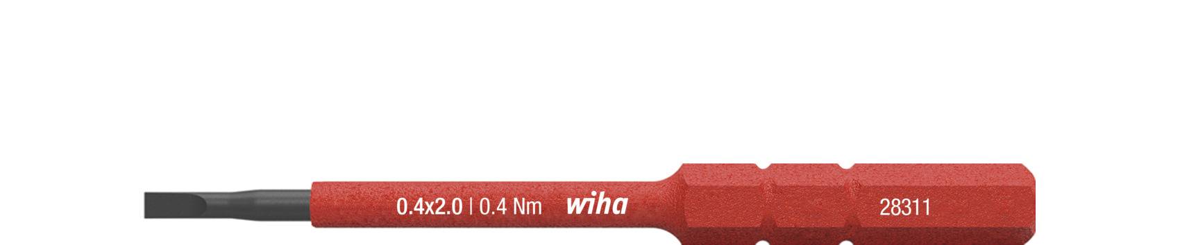 Wiha Bit slimBit elec., Schlitz 2,0 x 75mm 283110020
