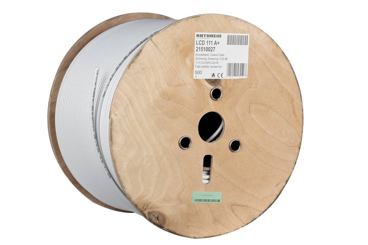 KATHREIN KATHREIN Koaxialkabel 75Ohm ws Eca TR500 LCD 111 A+ Ø6,8mm Folie+Gefl