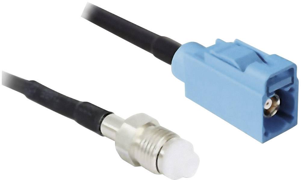 Delock WLAN-Antennen Verlängerungskabel [1x FME-Buchse - 1x SMBA-(FAKRA) Z Buchse] 0.20 m Schwarz