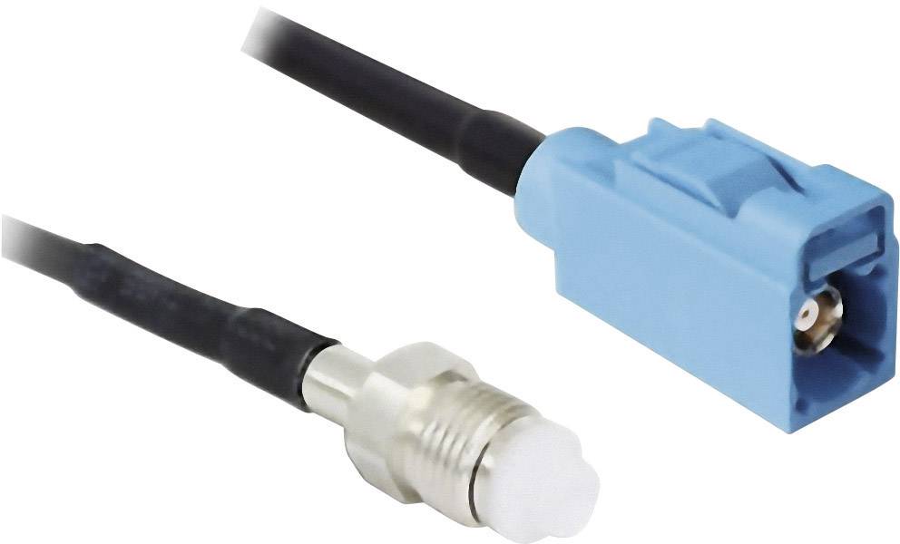 Delock WLAN-Antennen Verlängerungskabel [1x FME-Buchse - 1x SMBA-(FAKRA) Z Buchse] 2.00 m Schwarz