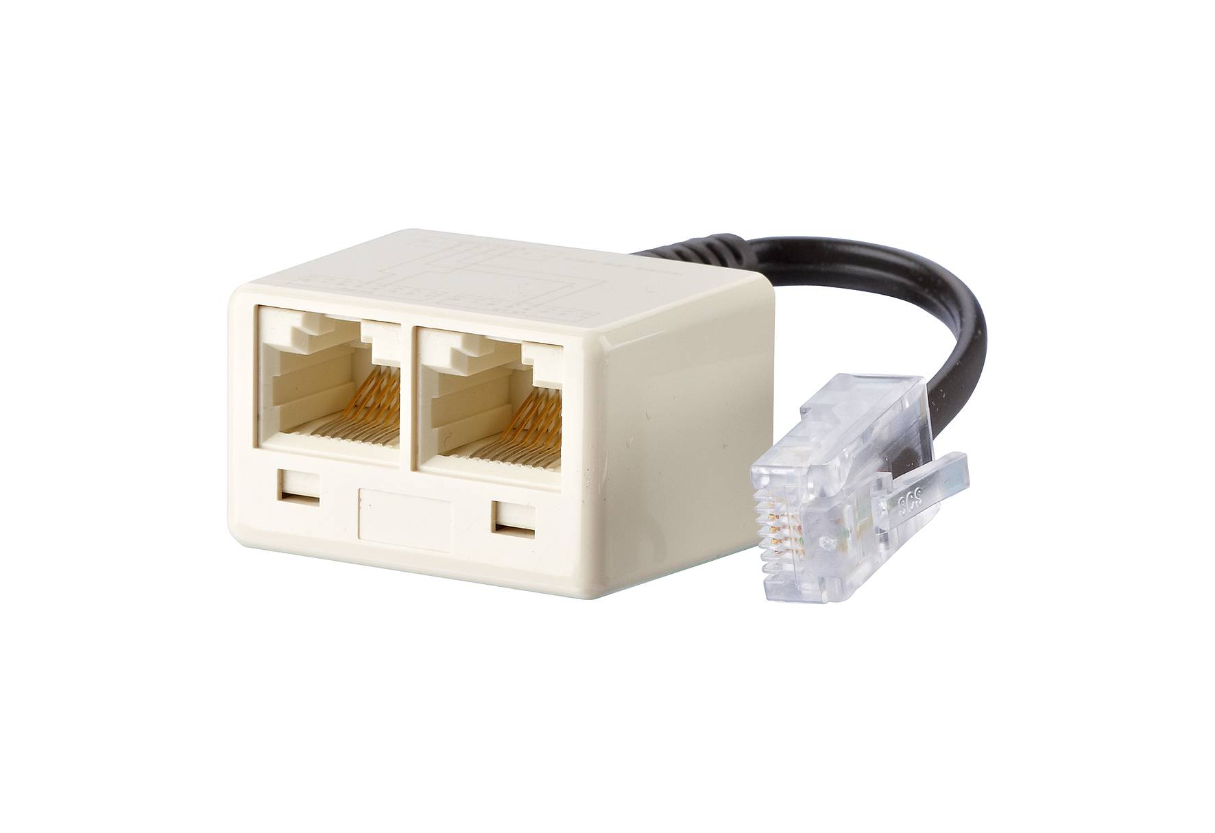Metz Connect UAE - Netzwerkadapter - RJ-45 (W) zu RJ-45 (M) - 10cm - Pearl Whit