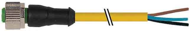 Murrelektronik 7000-12221-2240150 Sensor-/Aktor-Steckverbinder, unkonfektioniert M12 x 1 Buchse, gerade 1.50 m 1 St.