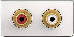 Kindermann Konnect design click Audio L/R - Modulares Faceplate-Snap-In