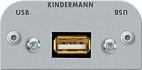 Kindermann - Modulares Faceplate-Snap-In - USB