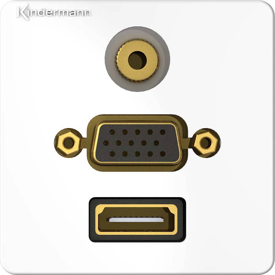 Kindermann Anschlussblende Kon.Design click,HDMI VGA 7456000586