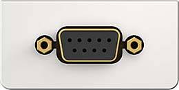 Kindermann Konnect Design Click - Modulares Faceplate-Snap-In - DB-9 - weiß - RA