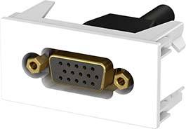 Kindermann Konnect flex 45 click VGA 1 m - Modulares Faceplate-Snap-In