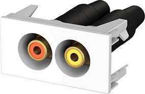 Kindermann Konnect flex 45 click Audio L/R - Modulares Faceplate-Snap-In