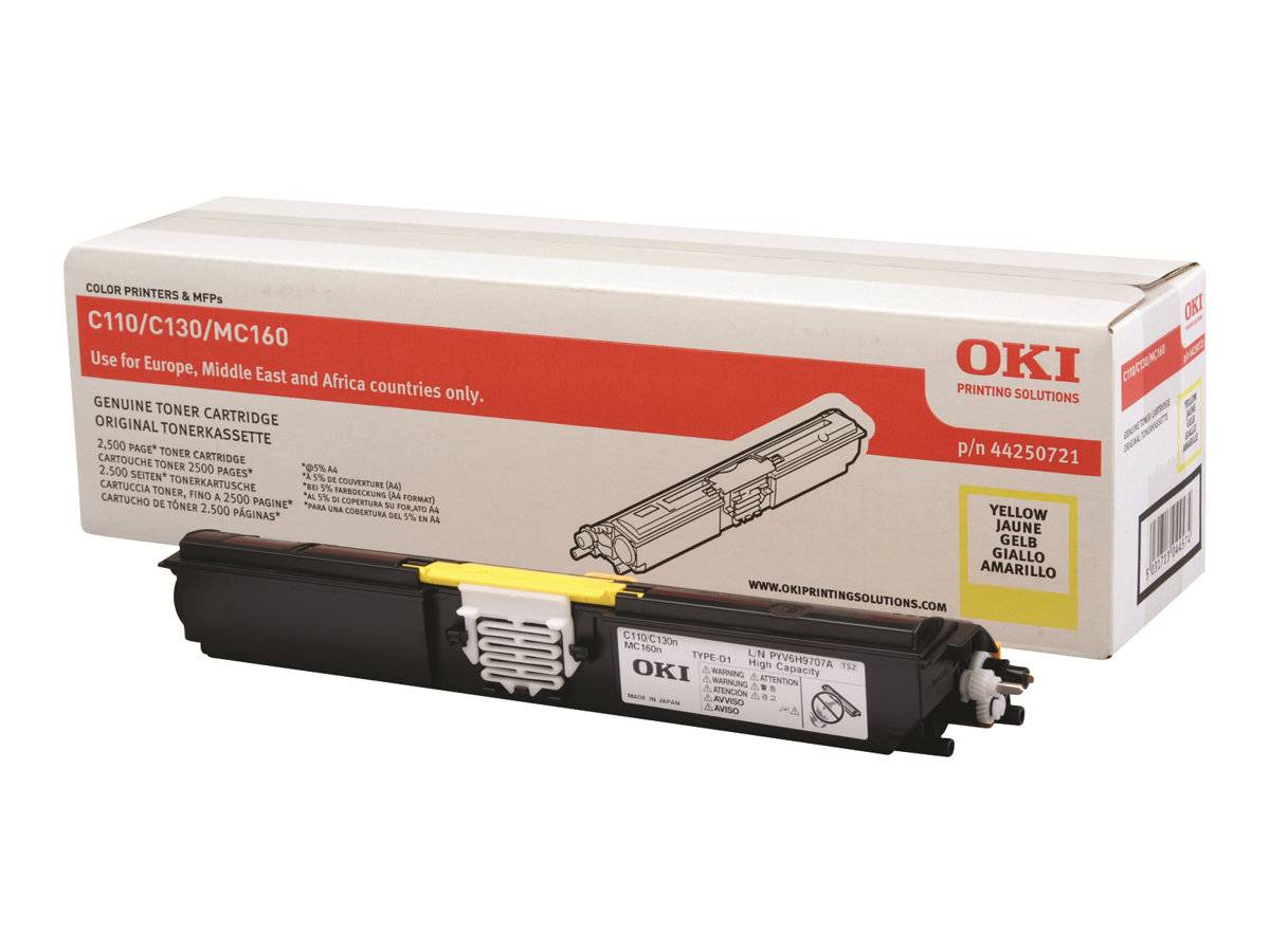 OKI Toner C110 C130 MC160 Original Gelb 2500 Seiten 44250721