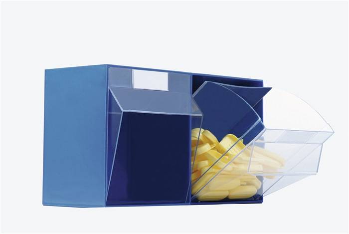 helit Papierkorb H6106234 39x48cm 45l rund Polyethylen blau