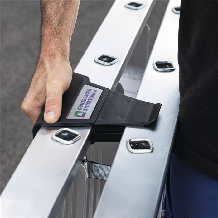 MUNK Günzburger Steigtechnik 40103 Aluminium Stufen-Stehleiter Arbeitshöhe (max.): 2.75 m Silber 5.5 kg