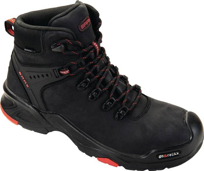 Sicherheitsstiefel Bailey Gr.45 schwarz/rot Leder S3 SRC HRO WR EN20345 BAAK