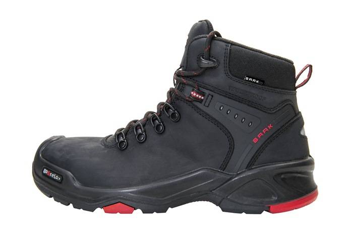 Sicherheitsstiefel Bailey Gr.46 schwarz/rot Leder S3 SRC HRO WR EN20345 BAAK
