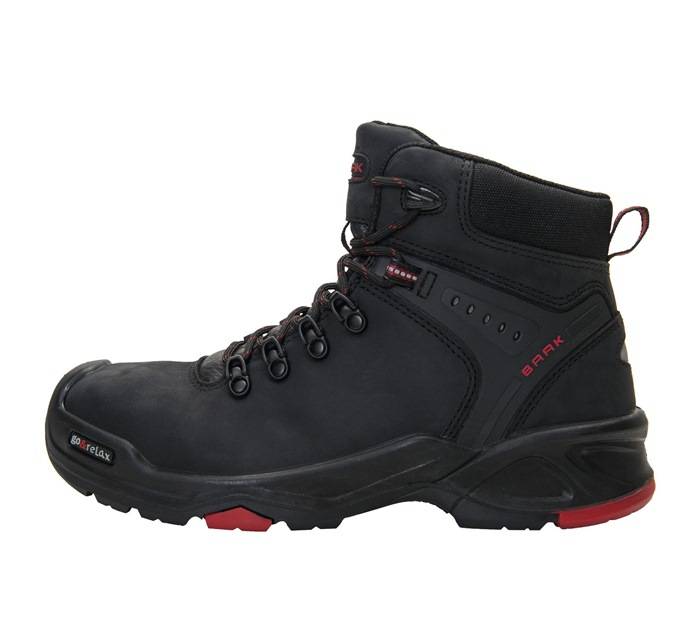 Sicherheitsstiefel Brooklyn Gr.40 schwarz/rot Leder S3 SRC HRO EN20345 BAAK