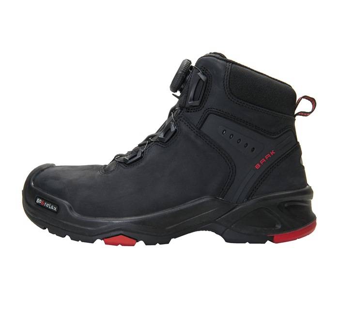 Sicherheitsstiefel Braxton Gr.44 schwarz/rot Leder S3 SRC HRO EN20345 BAAK