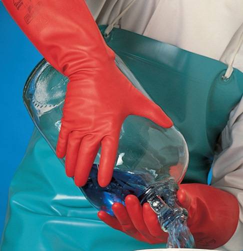 Chemiehandschuh AlphaTec Sol-Vex 37-900 Gr.9 rot EN 388,EN 374,ISO 9001