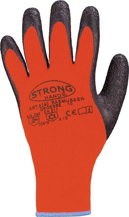 Kälteschutzhandschuhe Rasmussen Gr.9 orange/schwarz EN 388,EN 511 PSA II