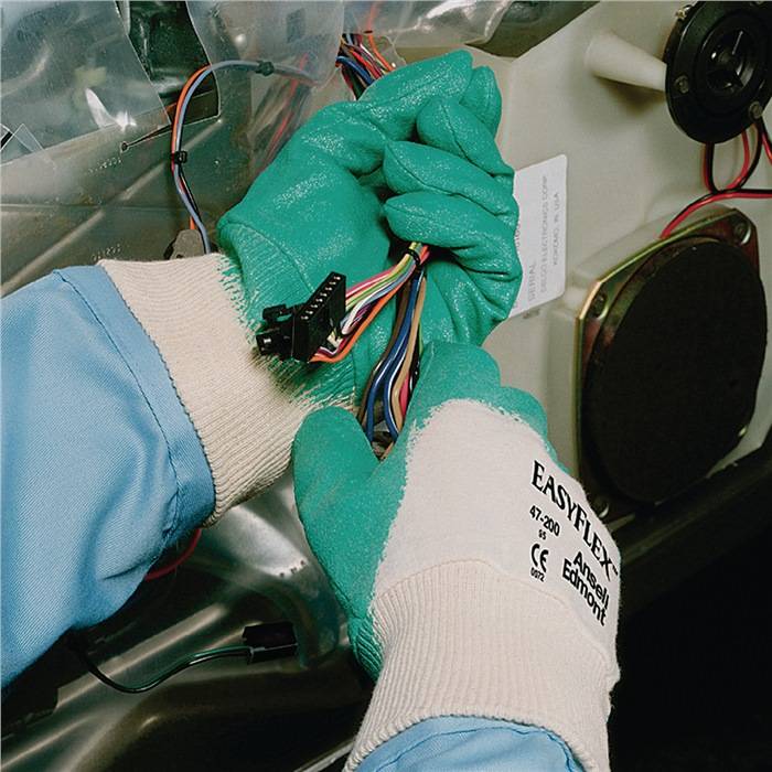 Handschuhe ActivArmr® 47-200 Gr.8 grün Interlock-Baumwolle m.Nitril