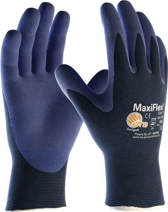 Handschuhe MaxiFlex Elite 34-274 Gr.11 blau Nyl.m.Nitrilmikroschaum EN388 Kat.II