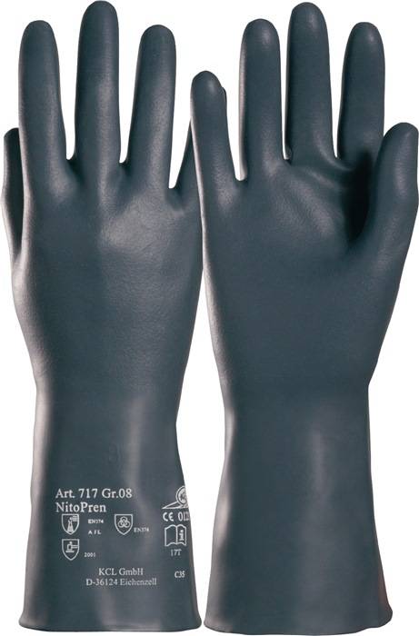 Chemiehandschuh Nitopren 717 Gr.9 dunkelgrau EN 388,EN 374 PSA III HONEYWELL