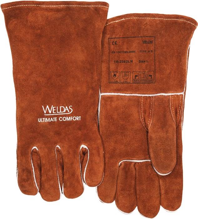 Schweißerhandschuhe Gr.L (9) braun Rindspaltleder 5 PA