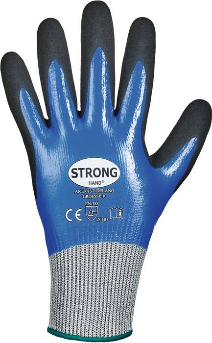 Schnittschutzhandschuhe Delano Gr.8 dunkelblau/schwarz EN 388 PSA II 12 PA