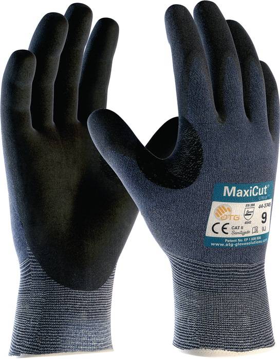 Schnittschutzhandschuhe MaxiCut® Ultra 44-3745 Gr.7 blau/schwarz EN 388 PSA II