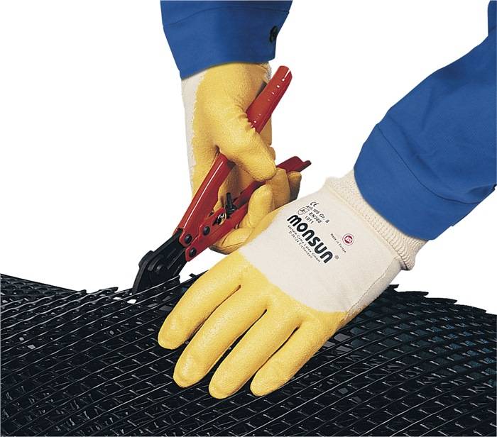 Handschuhe Monsun 105 Gr.10 curry BW-Trikot m.Nitril EN 388 PSA II HONEYWELL