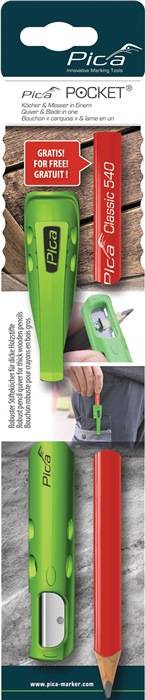 Pica Köcher Pocket für Blei-/Markierstifte mit Spitzmesser mit 1