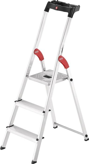 Stufenstehleiter L60 Standardline 3 Stufen Alu.Gesamt-H.1380mm HAILO