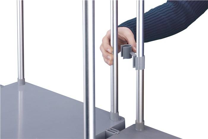 Müllsackständer mit 250 blauen Wertstoffsäcken ProfiLine MSS XXXL 120 l HxBxT 1000 x 430 x 450 mm fahrbar.