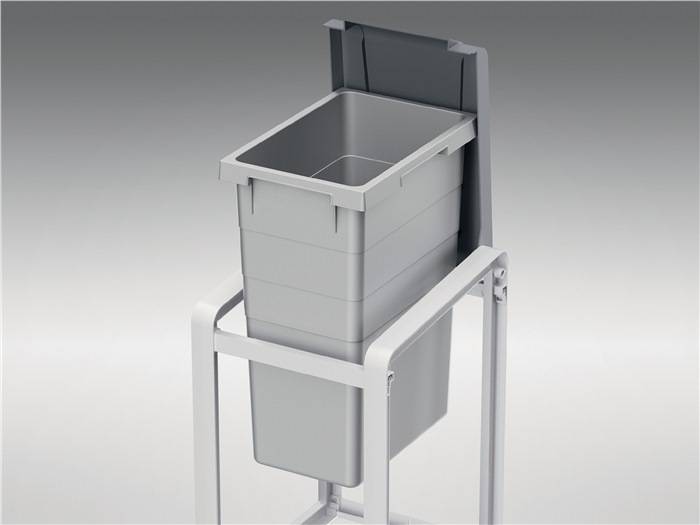 Hailo ProfiLine Öko XL 0935-302 Mülltrenn-System Erweiterungseinheit 35 l Kunststoff (B x H x T) 350 x 570 x 415 mm Grau 1 St.