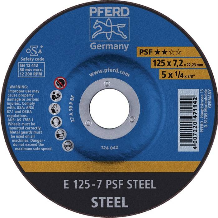 Schruppscheibe gekröpft A30PPS 115x7mm PFERD - Artikel: 4007220470510