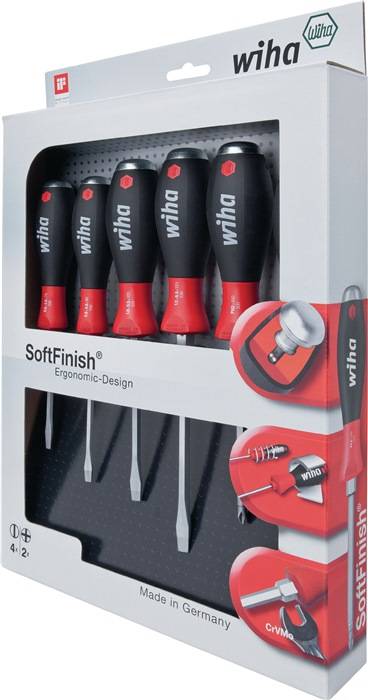 Schraubendrehersatz 530 HK6 6-tlg.Schlitz/PH Mehrkomponentengriffen