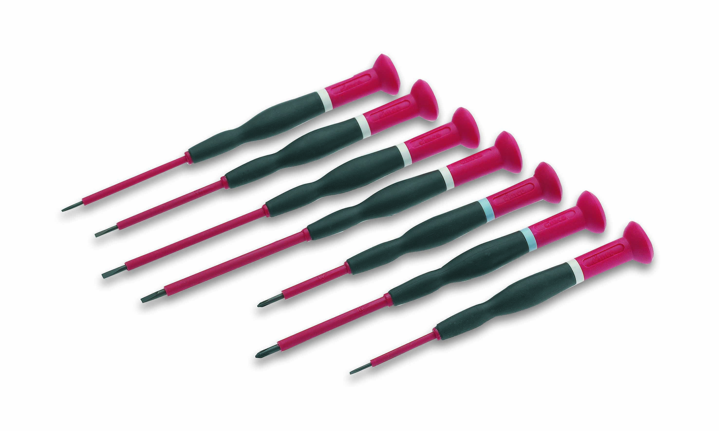 Cimco Elektronik- u. Feinmechanik Schraubendreher-Set 7teilig Schlitz, Kreuzschlitz Phillips