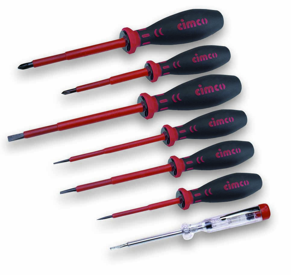 Cimco VDE Schraubendreher-Set 7teilig Schlitz, Kreuzschlitz Phillips