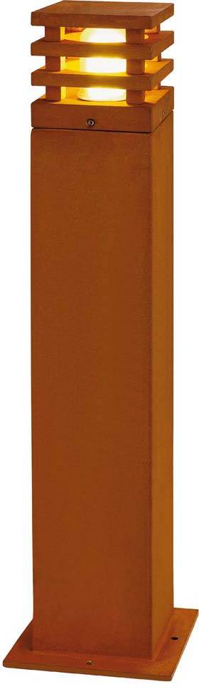 SLV 229421 Rusty Square 70 Außenstandleuchte Energiesparlampe E27 11 W Eisen (gerostet)