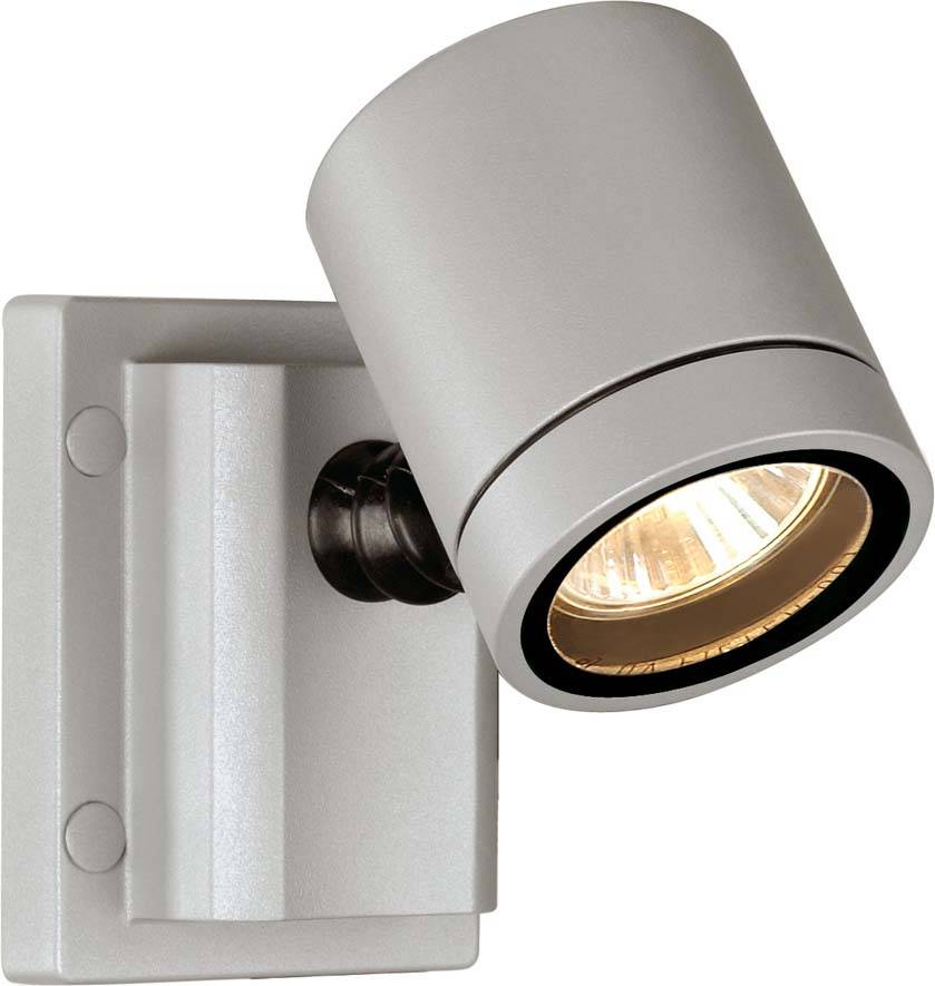 SLV New Myra Wall 233104 Außenwandleuchte Halogen GU10 50W Silber-Grau