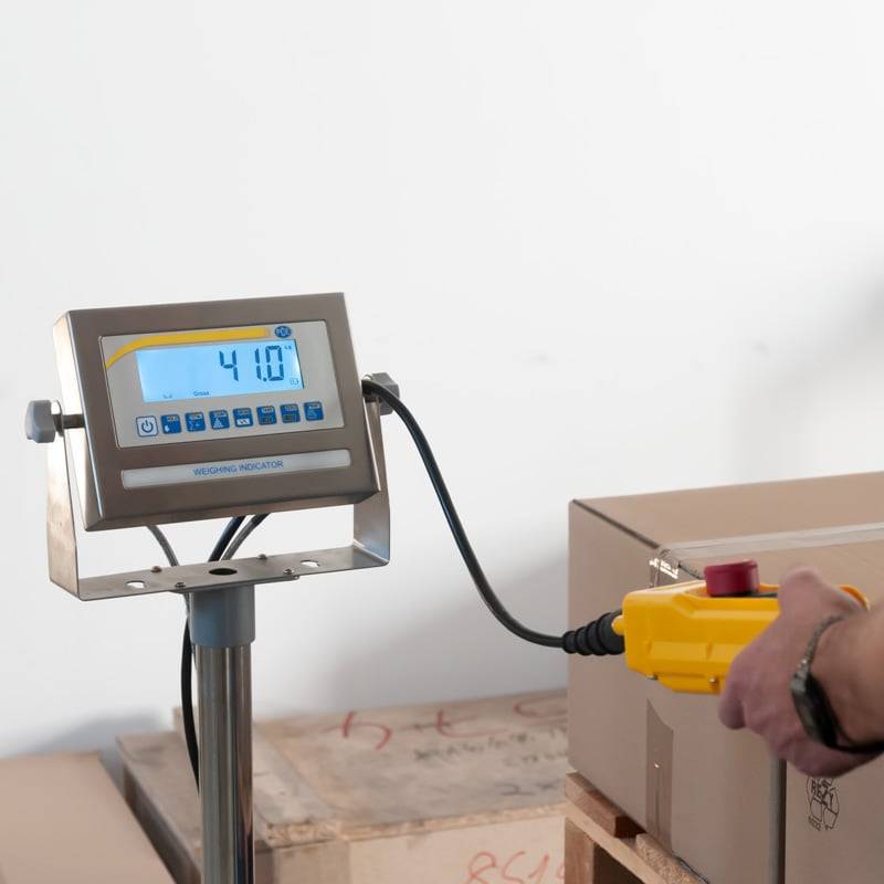 PCE Instruments Hubtischwaage PCE-HLTS 2T bis 2 t |stufenlose Höhenverstellung 350 … 1130mm |batteriebetrieben