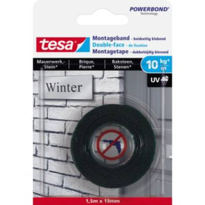 tesa BRICK & STONE 77748-00000-00 Montageband tesa® Powerbond Schwarz (L x B) 1.5 m x 19 mm 1 St.