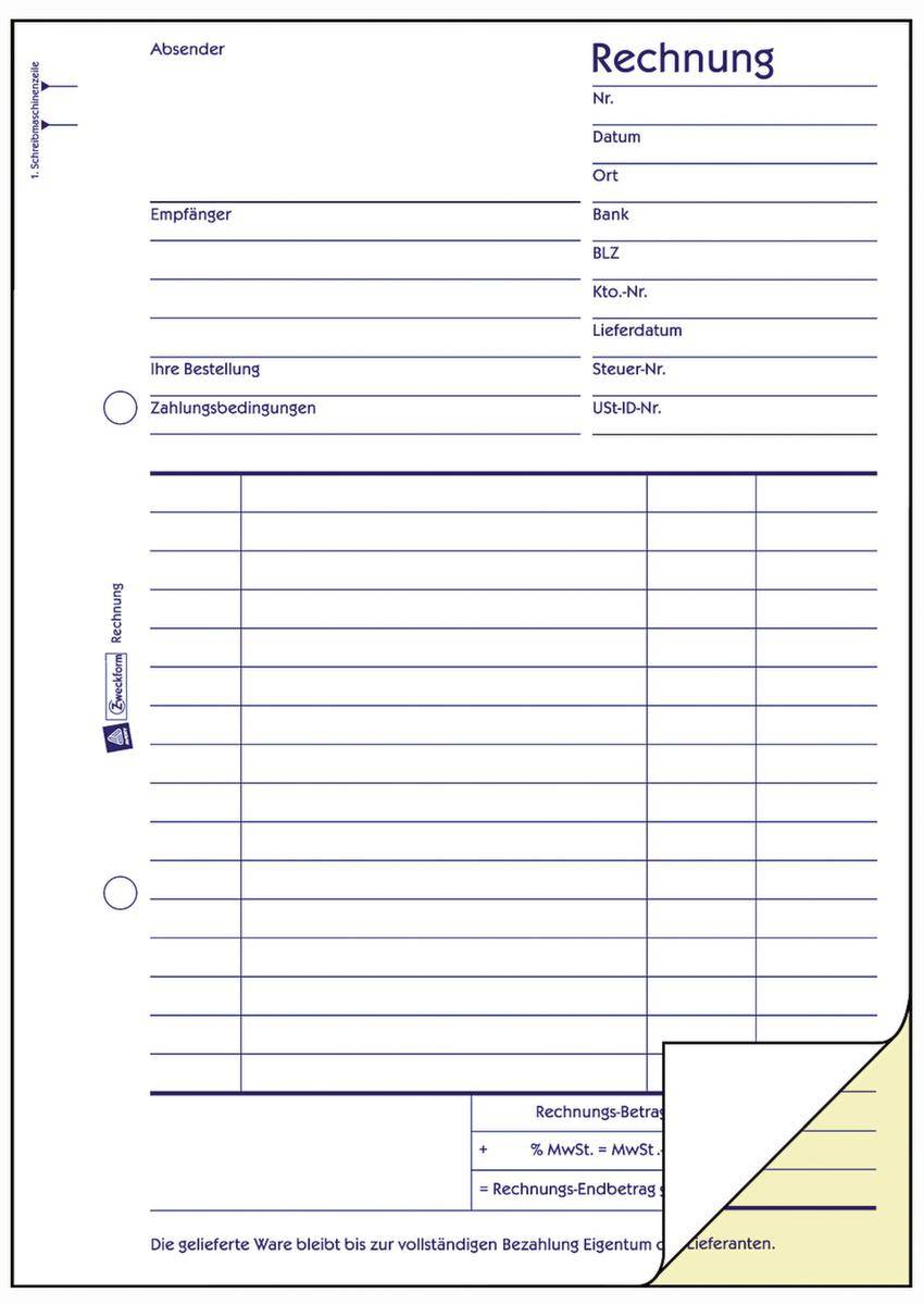 Rechnung,DIN A5,2x40 Blatt