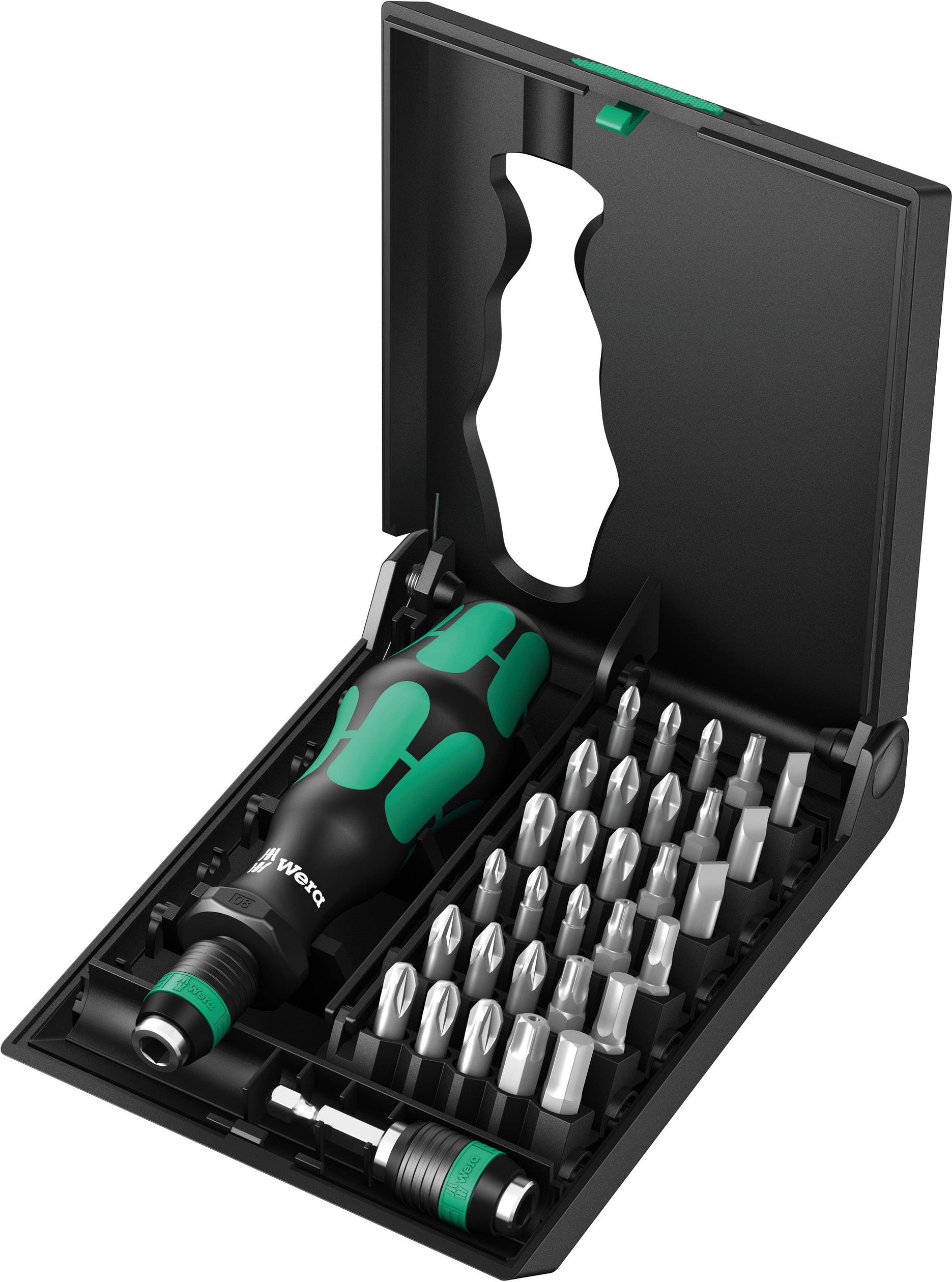 Wera Kraftform Kompakt 70 Allround 05057110001 Bit-Set 32teilig Schlitz, Kreuzschlitz Phillips, Kreuzschlitz Pozidriv, Innen-Sechskant, TORX BO