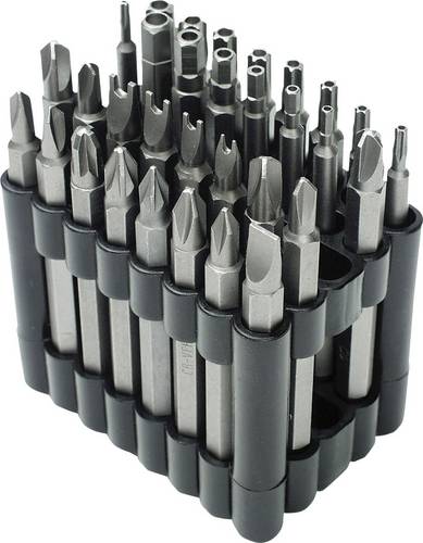 Brüder Mannesmann M29732 Bit-Set 32teilig T-Profil mit Loch, Kreuzschlitz Phillips, Kreuzschlitz Po
