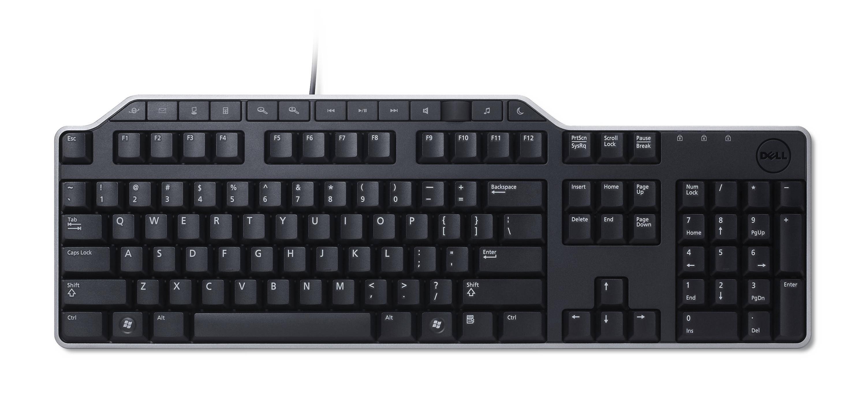 Dell KB522 USB Tastatur Deutsch, QWERTZ Schwarz USB-Anschluss, Spritzwassergeschützt