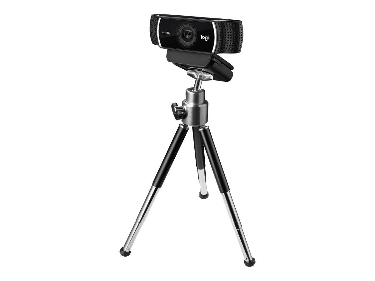 Logitech C922 Pro Stream Full HD-Webcam 1920 x 1080 Pixel Standfuß, Klemm-Halterung