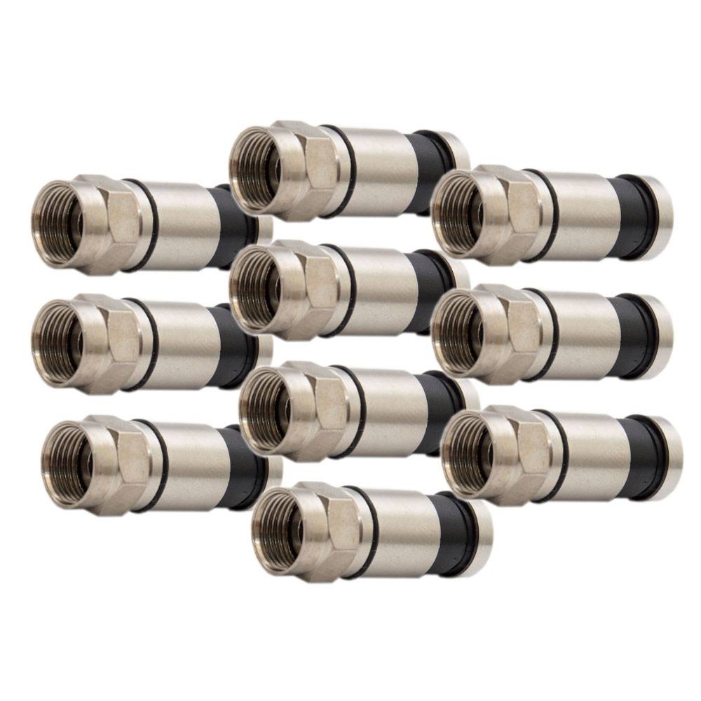 PremiumX 10x F-Kompressionsstecker F-Adapter F-Stecker Koaxialkabel Verbinder