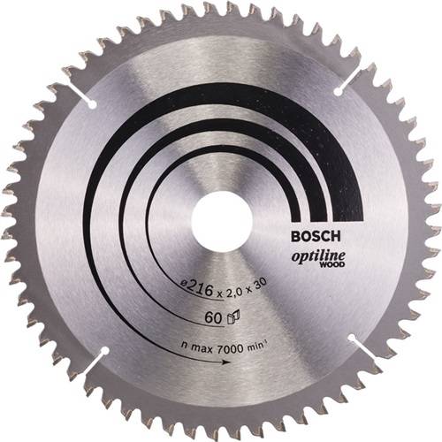 Kreissägeblatt AD 216mm Z.60 WZ/N Bohr.30mm Schnitt-B.2,0mm HM BOSCH