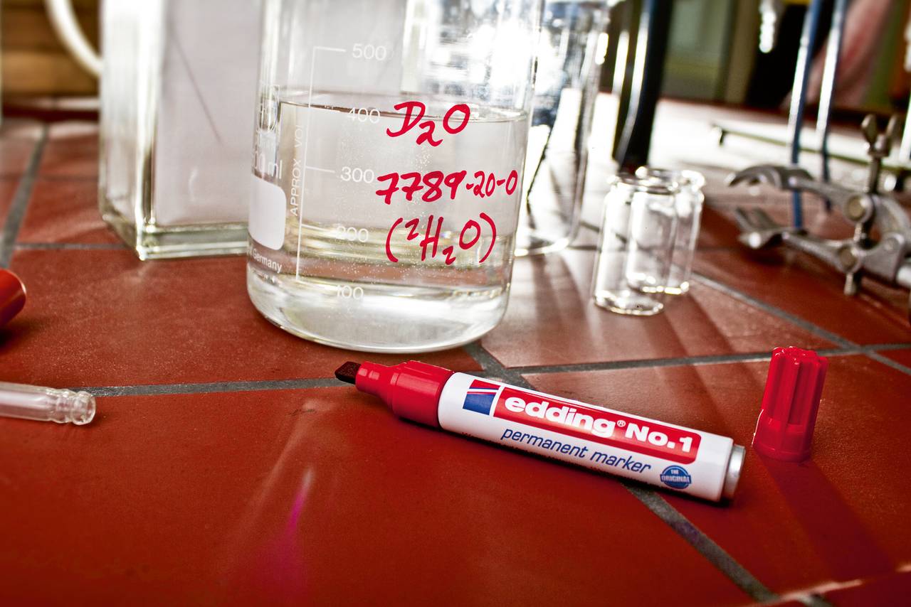 Permanent-Marker edding No. 1 4-1002 Farbe rot Strichstärke 1 - 1,5 mm